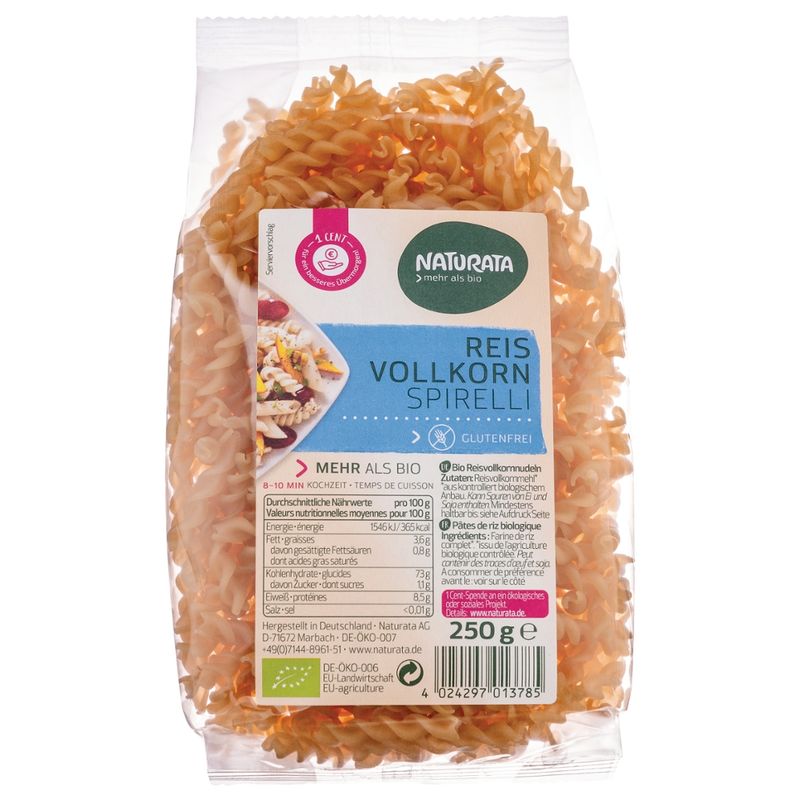 NATURATA Spirelli, Reis Vollkorn - Produktbild