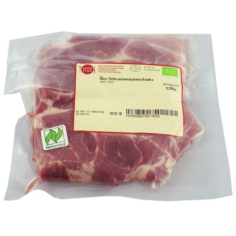 Landfrau Öko-Schweinenackensteaks - Produktbild