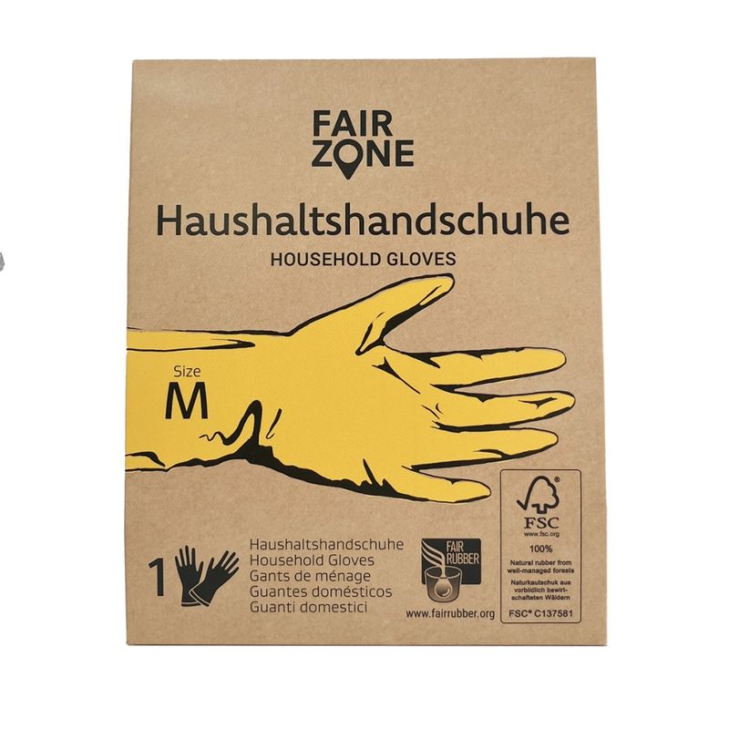 FAIR ZONE FAIR ZONE Haushaltshandschuhe Größe M - Fair Trade & FSC - Produktbild