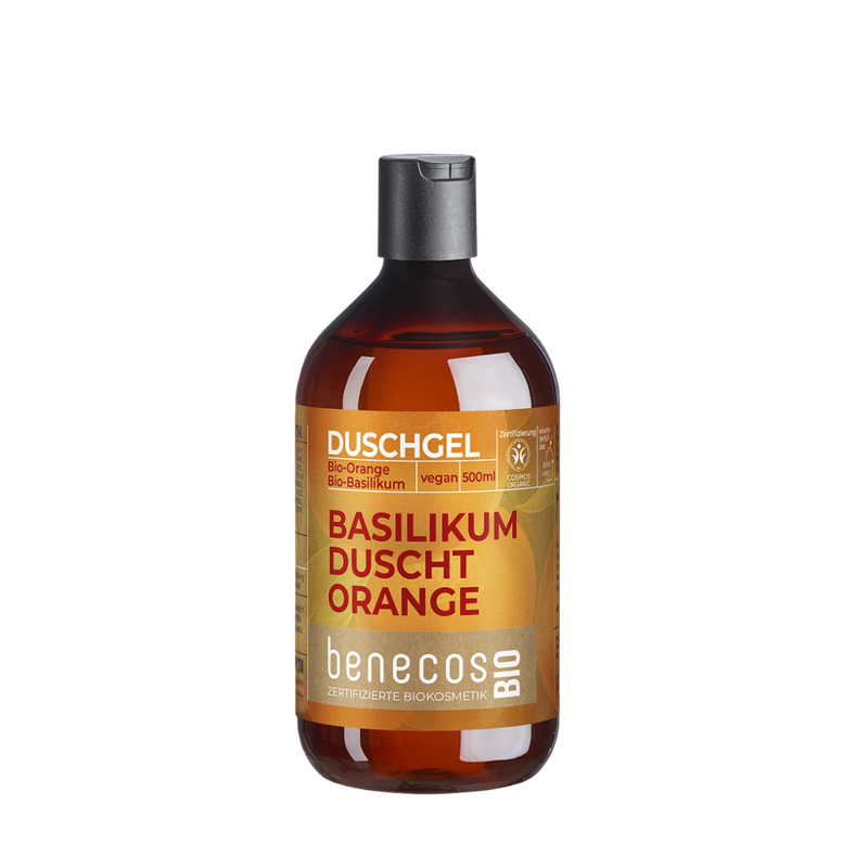 benecos benecosBIO Sommer-Edition BIO-Basilikum & BIO-Orange - BASILIKUM DUSCHT ORANGE - Produktbild
