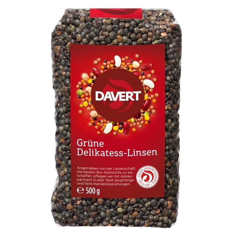 Davert Grüne Delikatess-Linsen 500g - Produktbild
