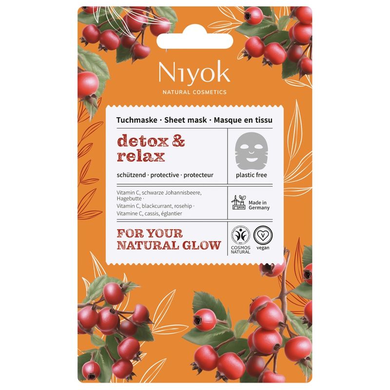 Niyok Schützende Tuchmaske detox & relax - Produktbild