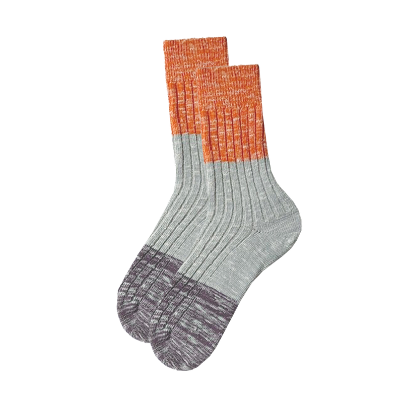 LIVING CRAFTS Kuschelsocken, Farbe anthracite/grey/orange Gr. 39-42 - Produktbild