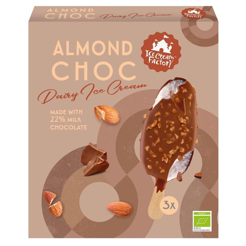 Ice Cream Factory Eiscreme-Mandel-Schokolade im 3er-Pack - Produktbild