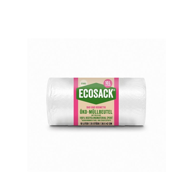 ECOSACK ECOSACK® 10L, Verschluss: flach, weiss - Produktbild