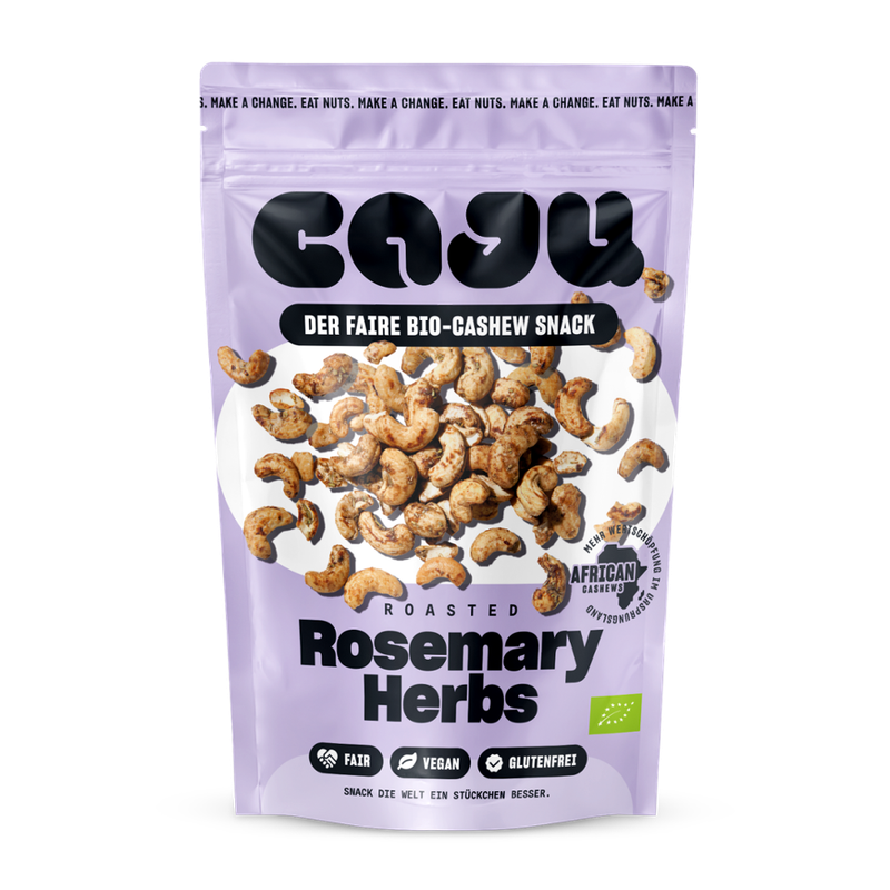 caju caju Bio Cashew Snack Rosemary Herbs 140g - Produktbild