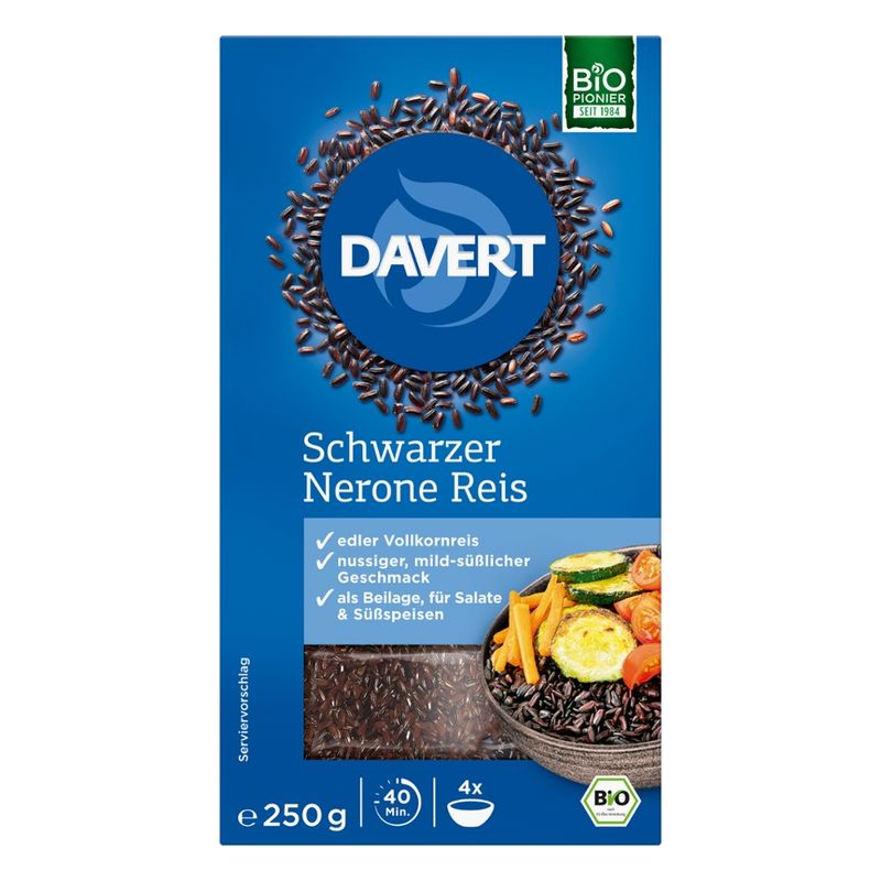Davert Schwarzer Nerone Reis 250g - Produktbild