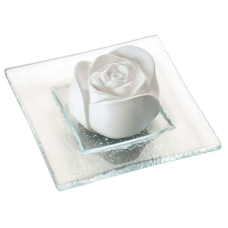 PRIMAVERA Duftstein Rosenblüte mit Glasteller - Produktbild