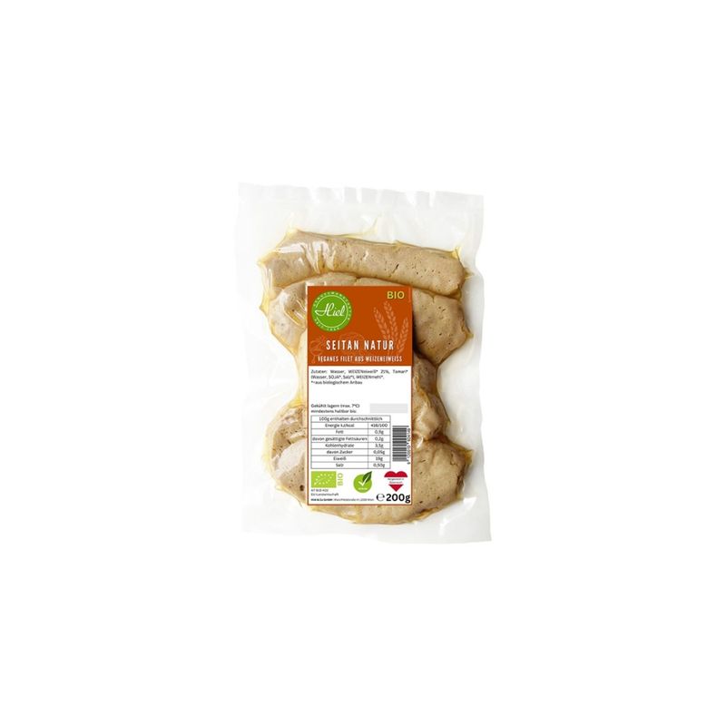 Hiel - Vegetarische Feinkost Seitan Natur - Veganes Filet aus Weizeneiweiß - Produktbild