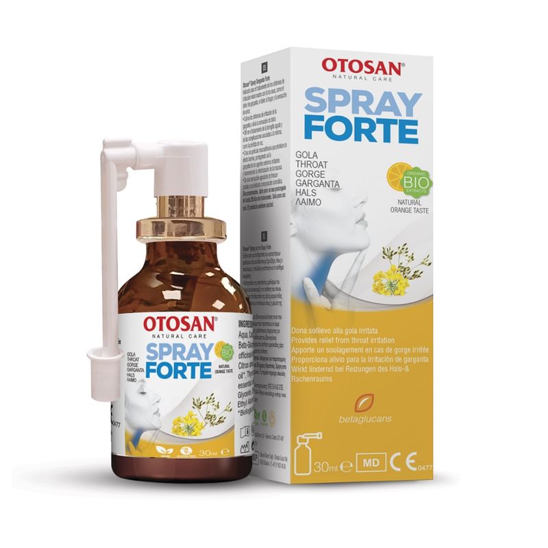 otosan OTOSAN Hals- & Rachenspray 30 ml basiert auf pflanzliche Inhaltsstoffen und ist speziell kinzpiert das Wohlbefinden des Hals- & Rachenraums zu steiger und schnelle Abhilfe zu schaffen bei: gereizter Schleimhaut, Beschwerden beim Schlucken, Heiserkeit ... - Produktbild
