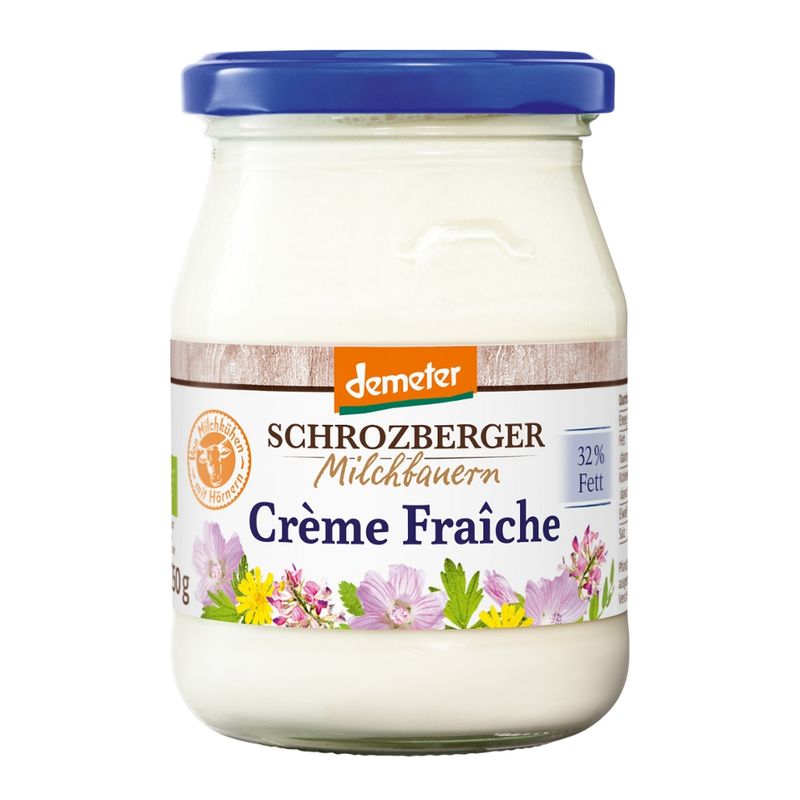 Schrozberger Milchbauern demeter Creme fraiche 32% Fett - Produktbild