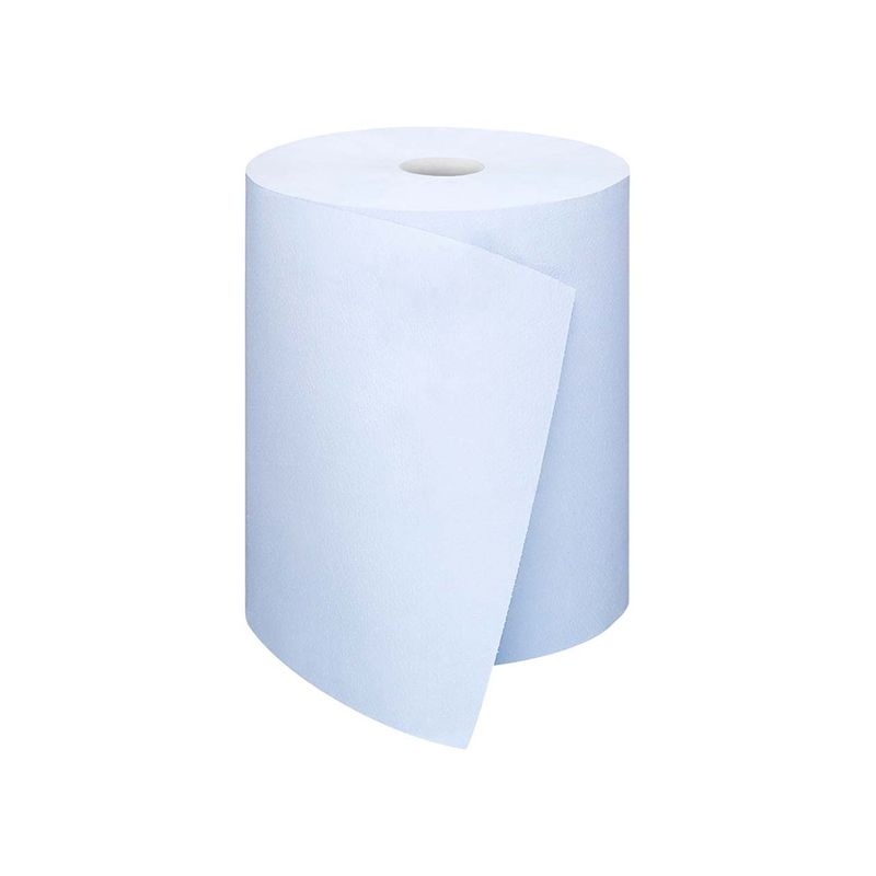 memo Handelsware Putzrolle "Comfort" aus Recyclingpapier 2 lagig, 350 m, 1.000 Blatt, blau - Produktbild