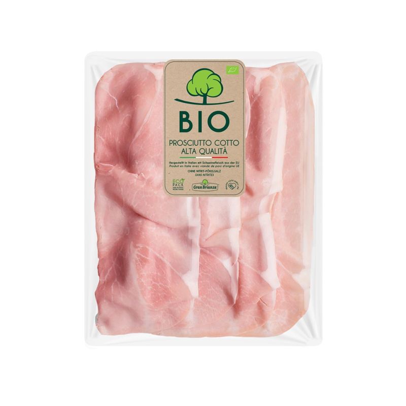 GRAN BRIANZA AFF. Prosciutto Cotto BIO 80 g 6pz Nitrite Free - Produktbild