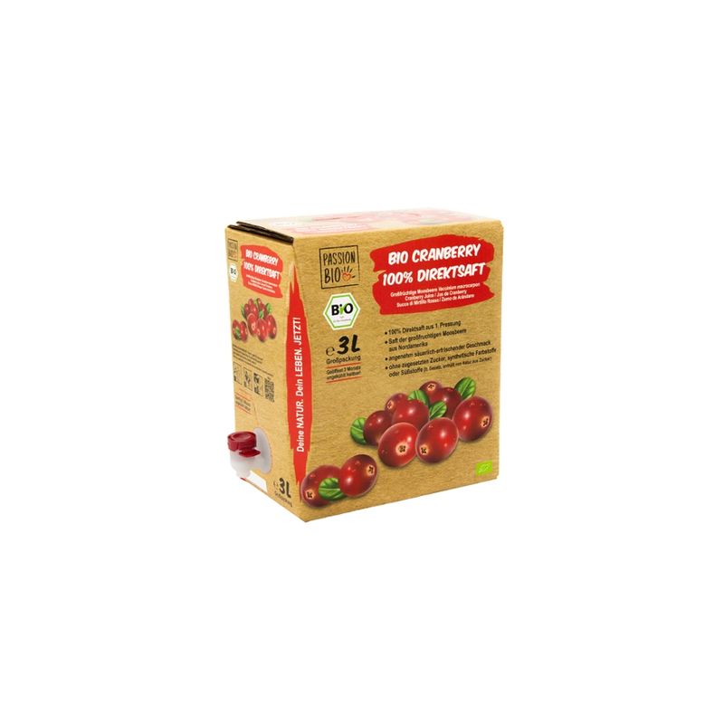 PassionBio Bio Cranberrysaft 100% Direktsaft - Produktbild