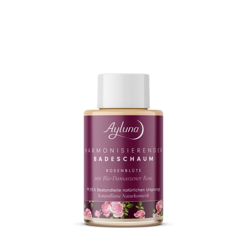 Ayluna harmonisierender Badeschaum Rosenblüte mit Bio-Damaszener Rose - Produktbild