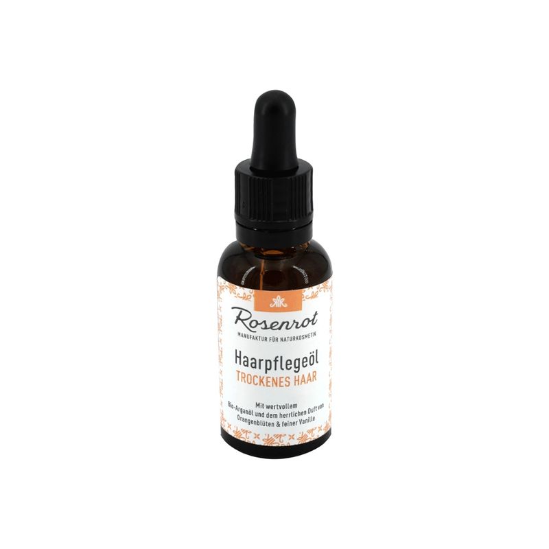 Rosenrot Naturkosmetik Haarpflegeöl - Trockenes Haar - 30ml mit Pipette - Produktbild