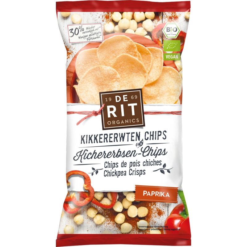 De Rit Kichererbsen-Chips Paprika - Produktbild