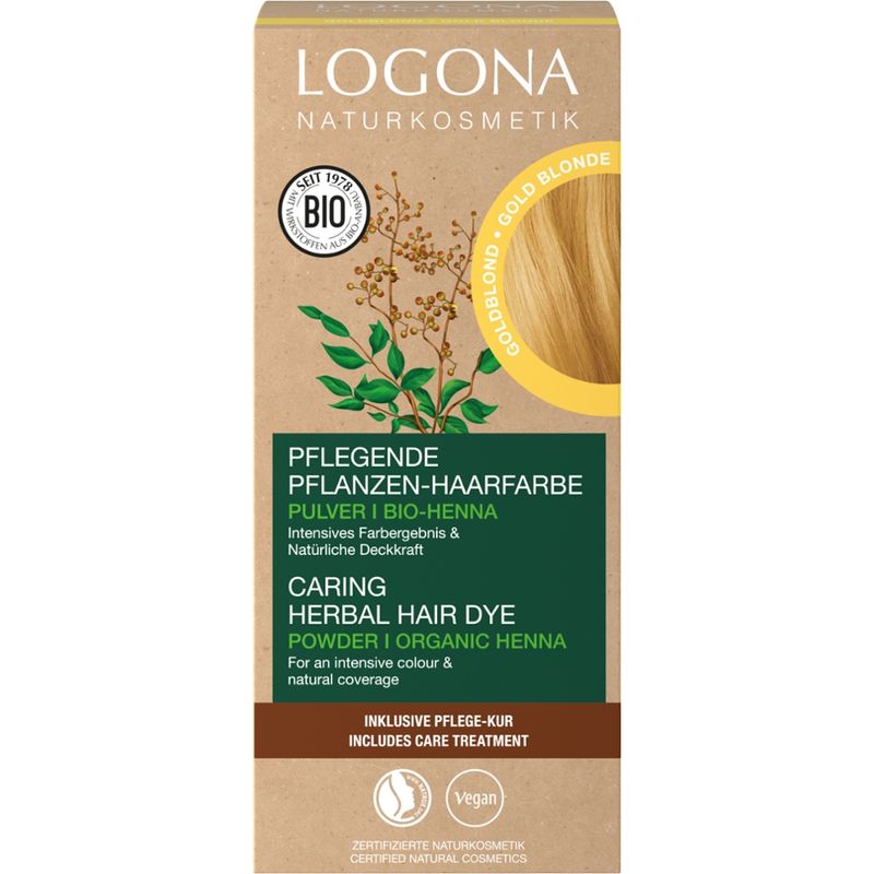 Logona LOGONA Pflanzen-Haarfarbe Pulver Goldblond - Produktbild