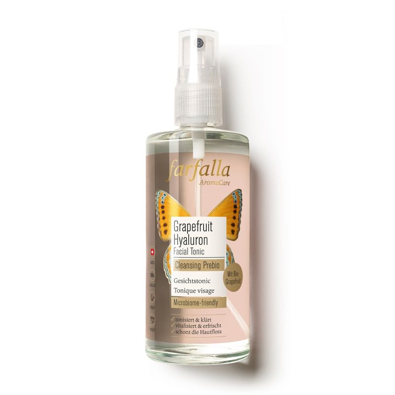 farfalla Grapefruit Hyaluron Facial Tonic, Cleansing Prebio, 100ml - Produktbild
