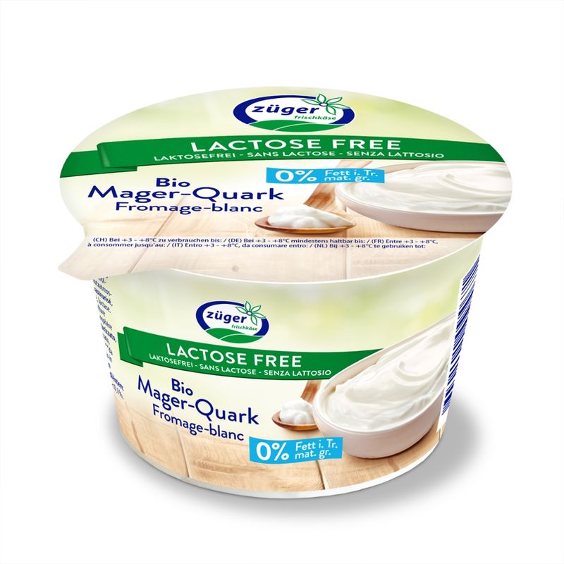 Züger Frischkäse AG Züger Bio Magerquark laktosefrei 200g SGA - Produktbild