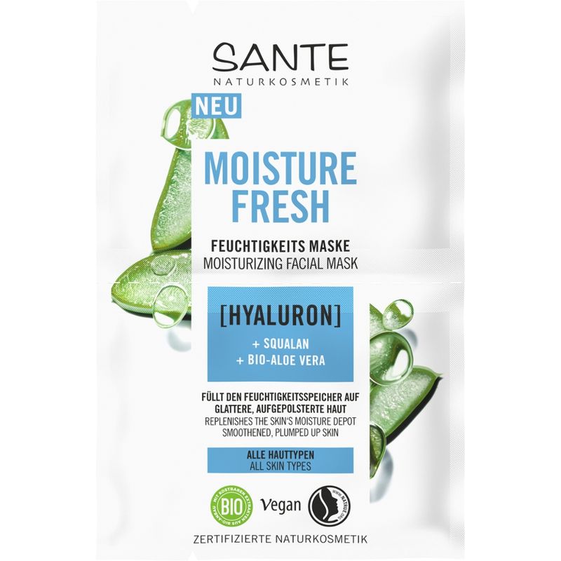 Sante Moisture Fresh Feuchtigkeitsmaske mit Hyaluron, Squalan & Bio-Aloe Vera - Produktbild