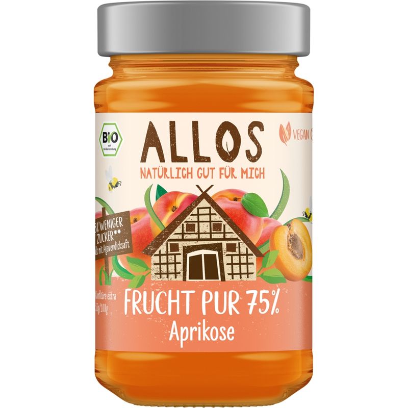 Allos Frucht Pur 75% Aprikose - Produktbild