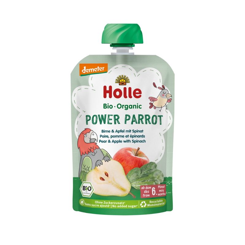 Holle  Power Parrot - Birne & Apfel mit Spinat - Produktbild