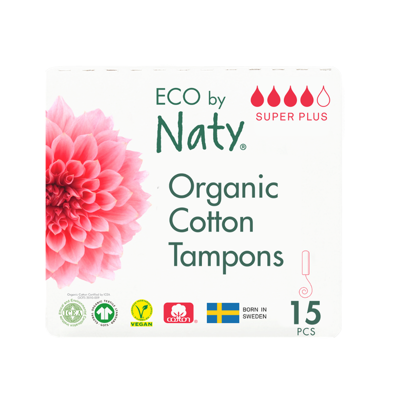 Naty Eco by Naty Tampons Super Plus, 15 Stück je Packung - Produktbild
