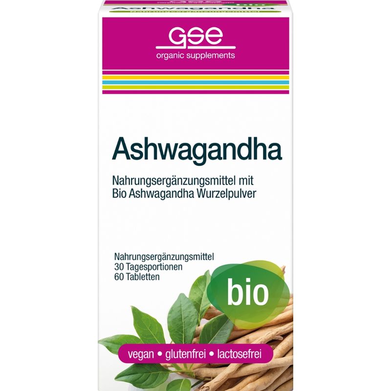 GSE  Ashwagandha (Bio), 60 Tabletten à 710 mg - Produktbild