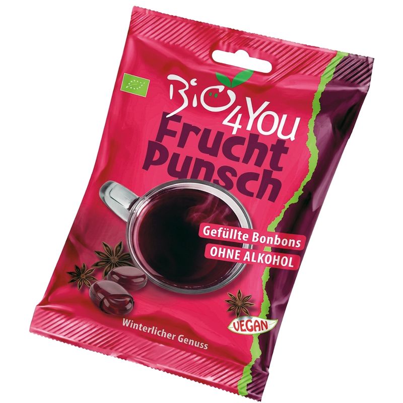 Bio4You Bio-Bonbon-Fruchtpunsch alkoholfrei, gefüllt - Produktbild
