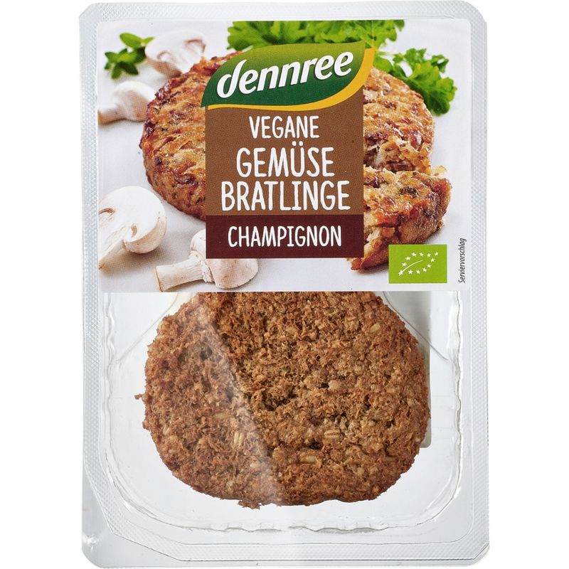 dennree Vegane Gemüsebratlinge Champignon - Produktbild