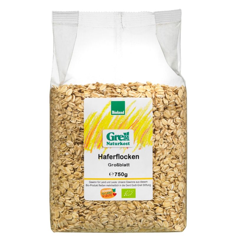 Grell Naturkost Haferflocken Großblatt - Produktbild