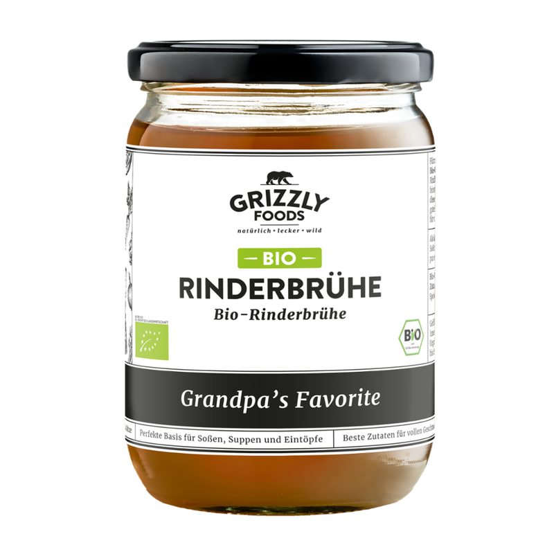 Grizzly Foods Bio-Rinderbrühe “Grandpa’s Favorite” – Alles andere ist nur Fond! - Produktbild