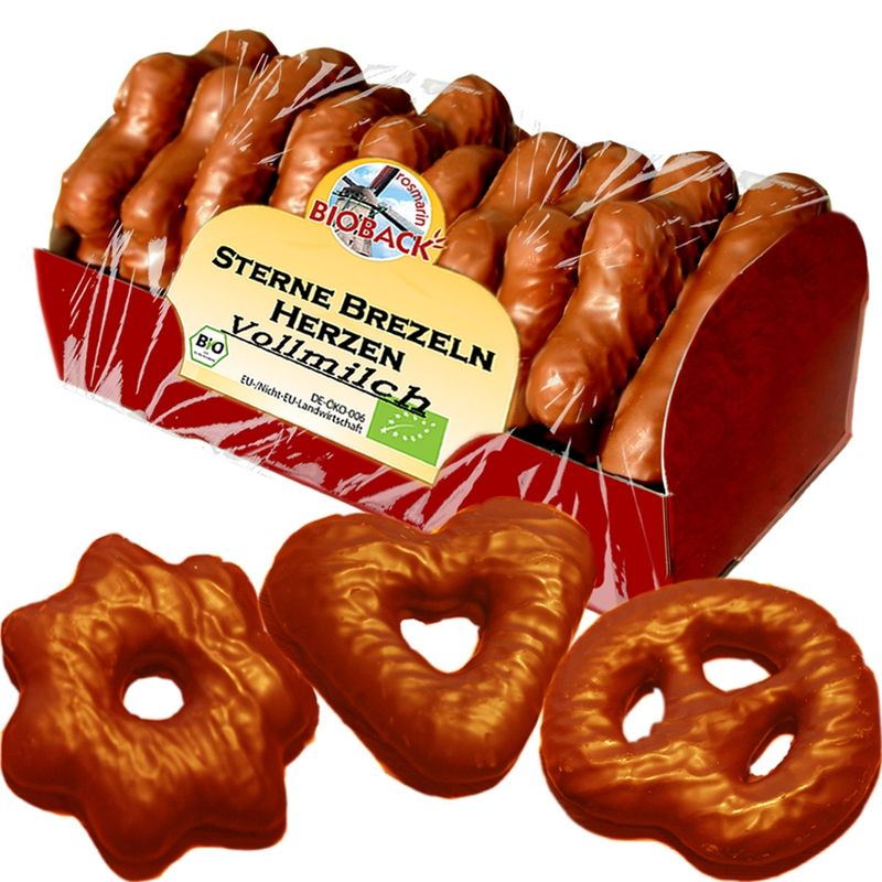 rosmarin BIOBACK Sterne Brezeln Herzen Vollmilch Lebkuchen - Produktbild