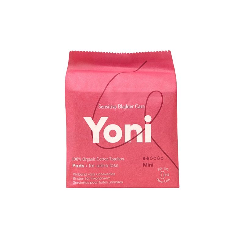 Yoni Binden für Inkontinenz mini ∙ Ohne Flügel - 12 Stk. ∙ 100% Bio-Baumwoll-Oberfläche - Produktbild