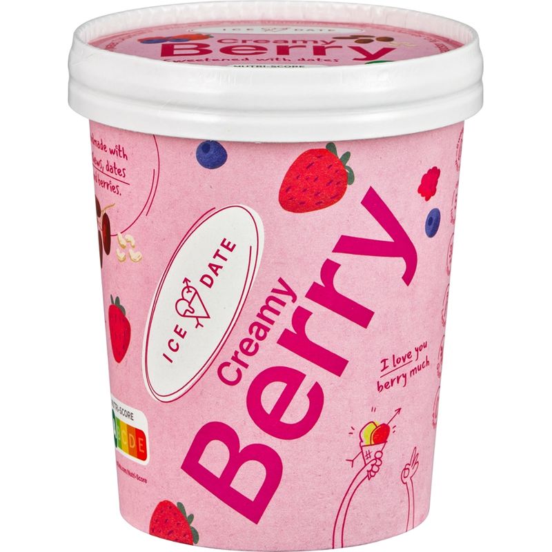 iceDate Bio-Creamy Berry-Eis, laktosefrei, glutenfrei, vegan 450ml - Produktbild