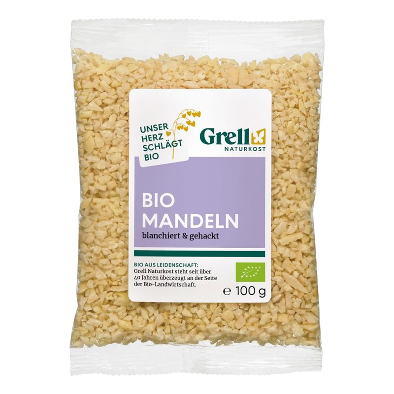 Grell Naturkost Mandeln blanchiert, gehackt - Produktbild
