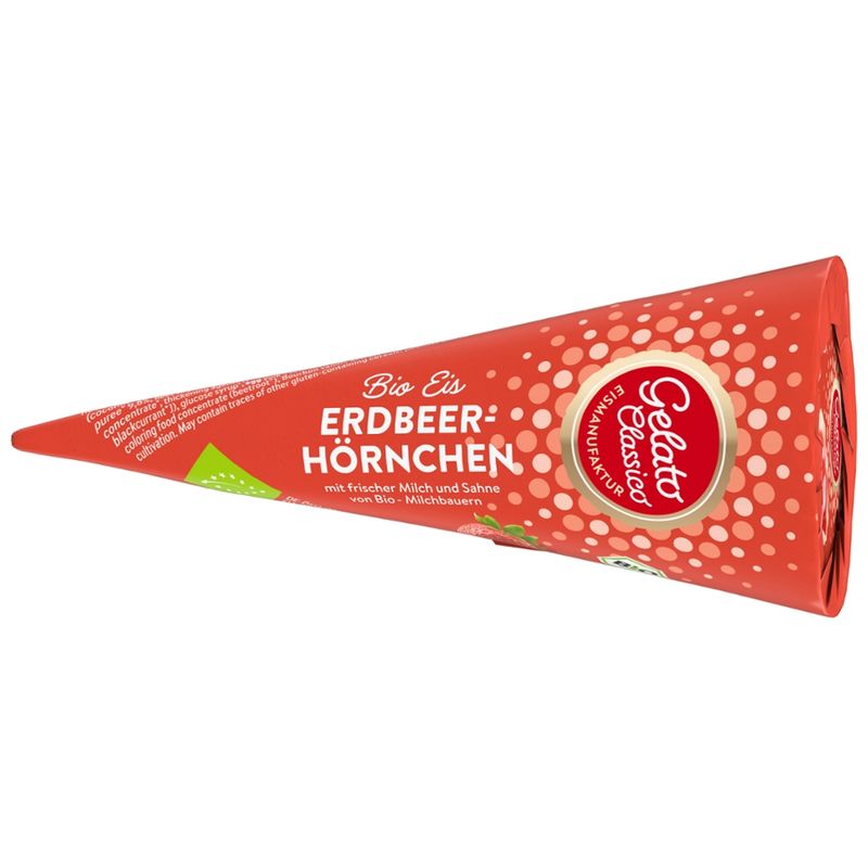 Gelato Classico Eismanufaktur Gelato Classico Bio Eis Erdbeerhörnchen - Produktbild