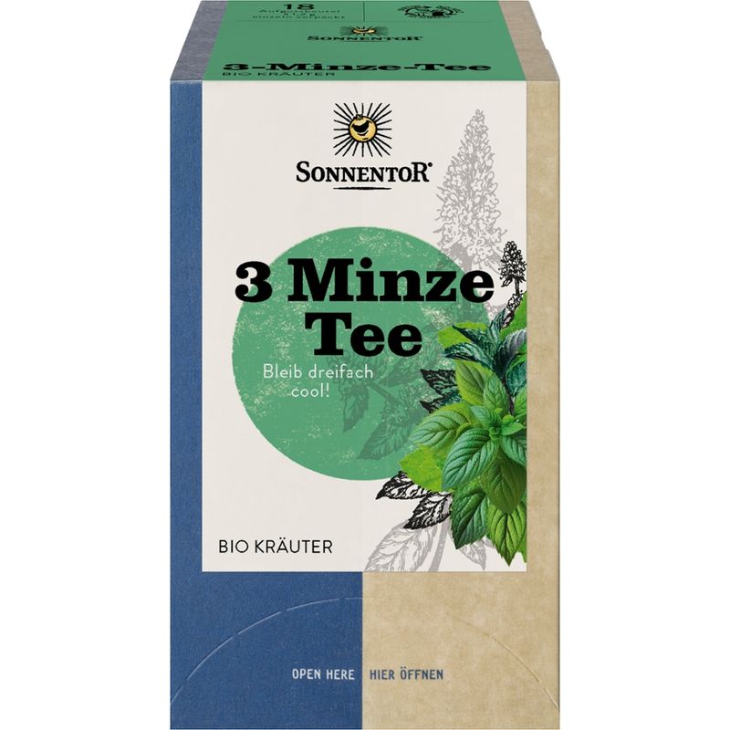 Sonnentor 3-Minze Tee, Doppelkammerbeutel - Produktbild