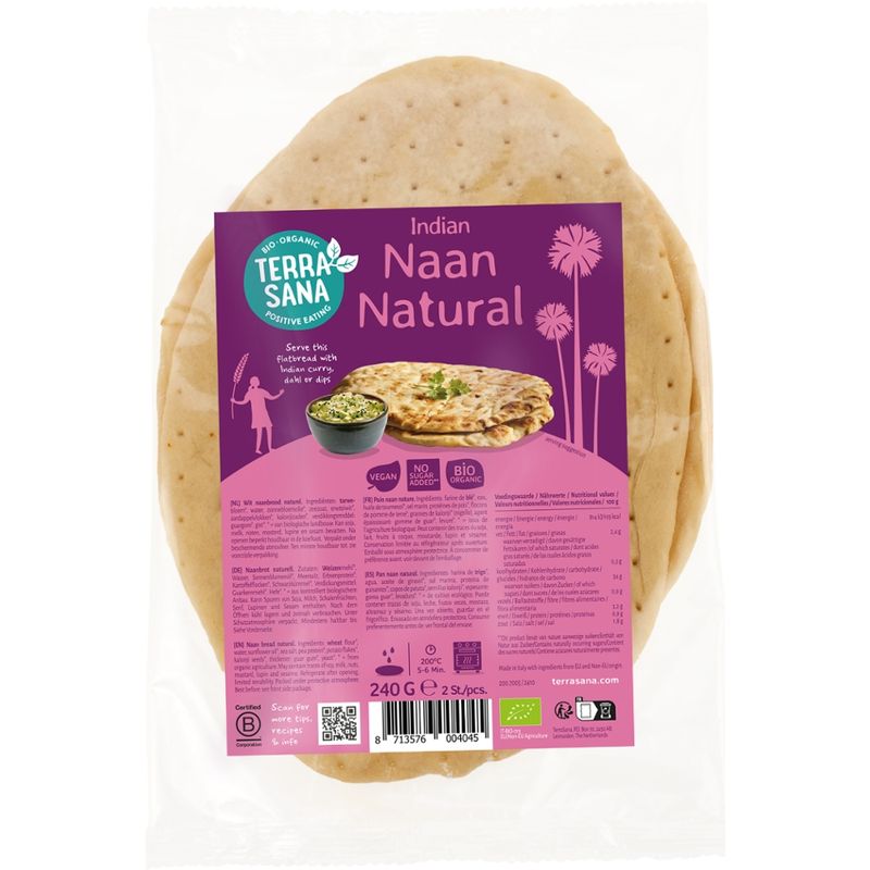 TerraSana Indisches Naan Naturell - Produktbild