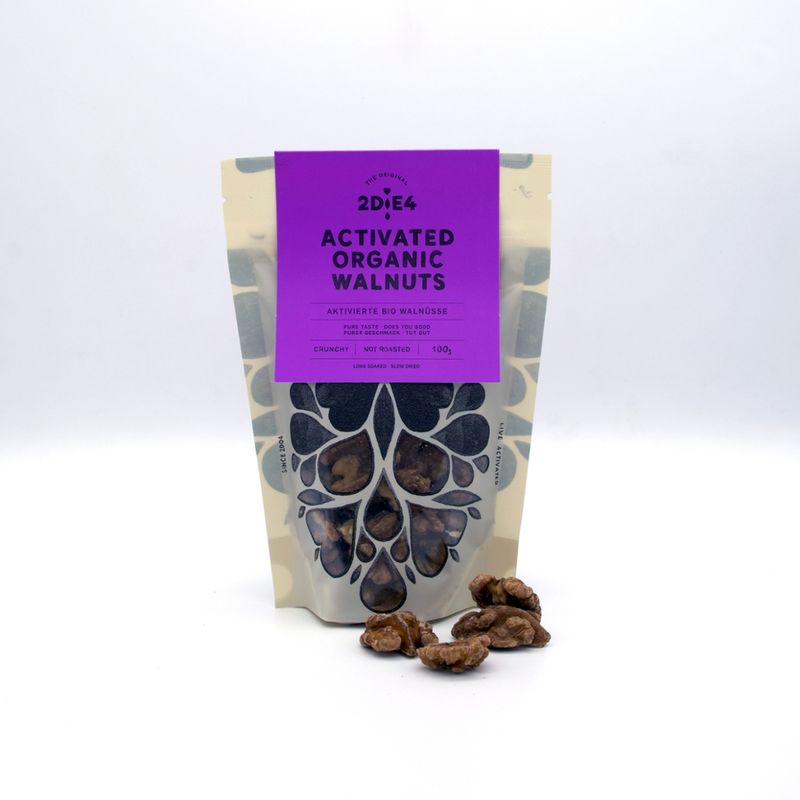 2DiE4 LIVE FOODS Aktivierte Bio Walnüsse · 100g - Produktbild