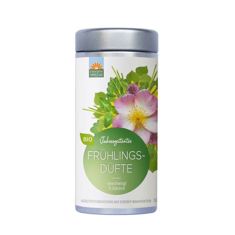 Kräutergarten Pommerland Frühlingsdüfte, Bio-Kräutertee in der Vorratsdose - Produktbild
