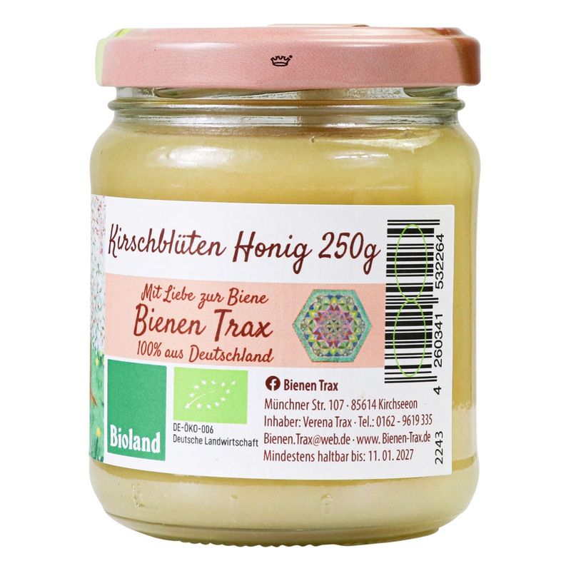 Familienimkerei Bienen-Trax KT6x Kirschblütenhonig 250g - Produktbild
