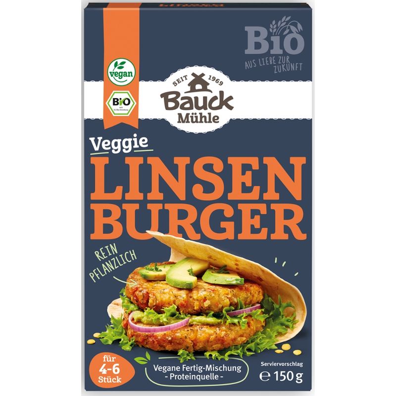 Bauck Mühle Linsen Burger Bio - Produktbild