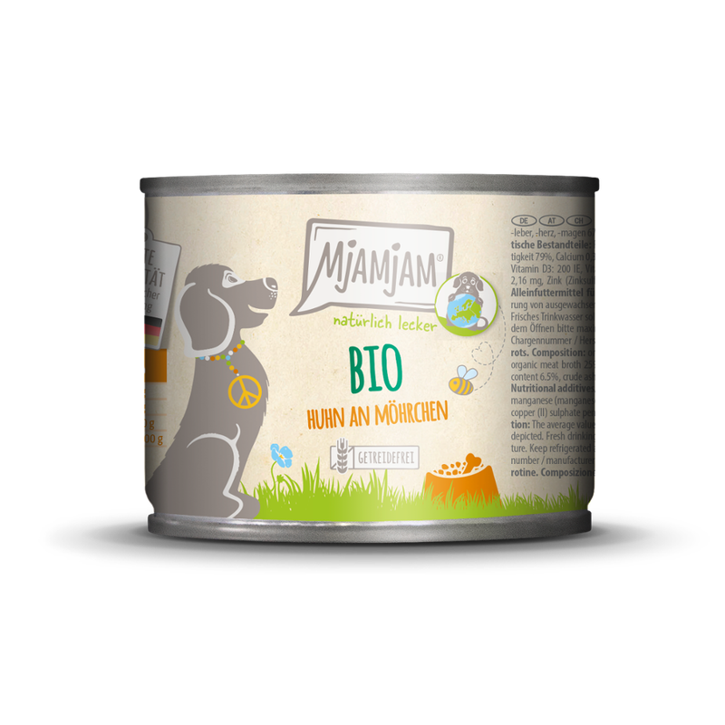 MjAMjAM MjAMjAM - natürlich lecker - BIO Huhn an Möhrchen 200g - Produktbild