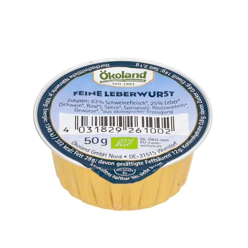 ÖKOLAND Feine Leberwurst in Gourmet-Qualität - Produktbild
