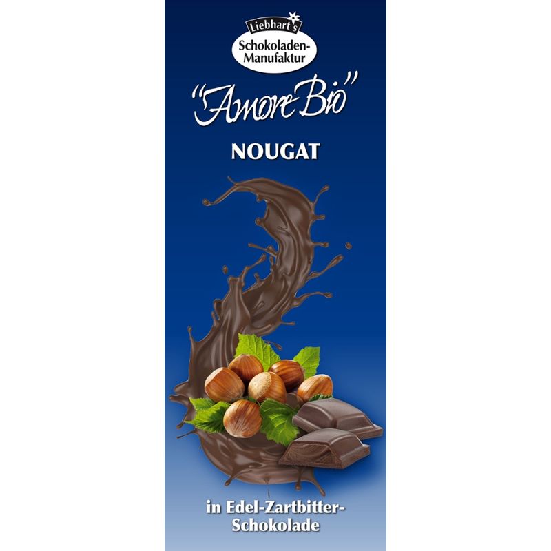 Liebhart's Gesundkost  Bio-Nougat in Edel-Zartbitter-Schokolade - Produktbild