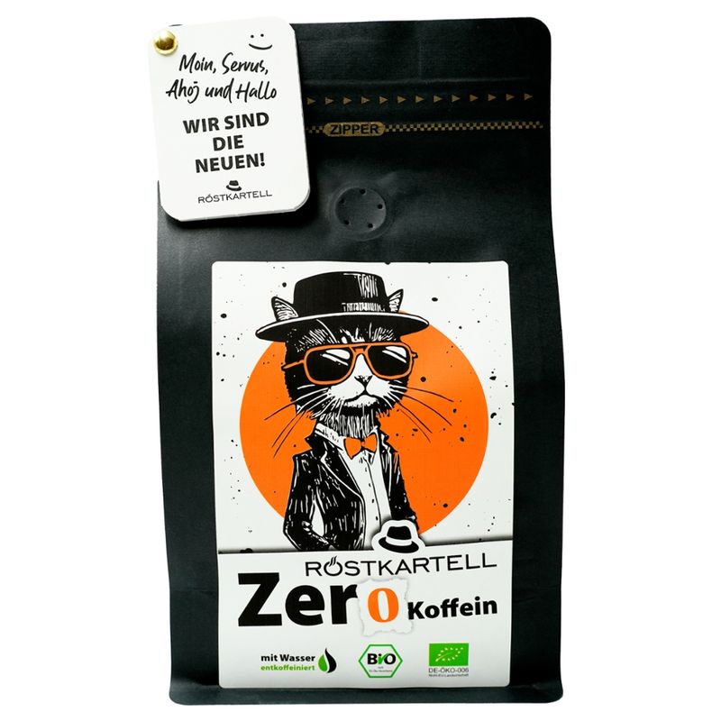 Röstkartell Zero Koffein 500g - ganze Bohne DE-ÖKO-006 - Produktbild