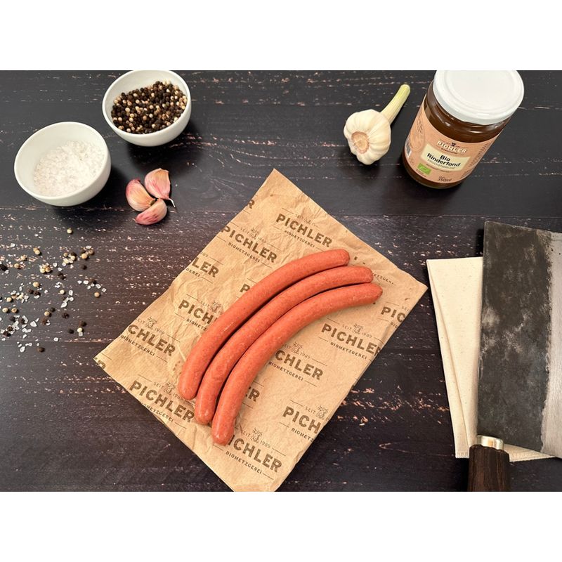 Biometzgerei Pichler Bio-Bockwurst, 5x170g, Bioland - Produktbild
