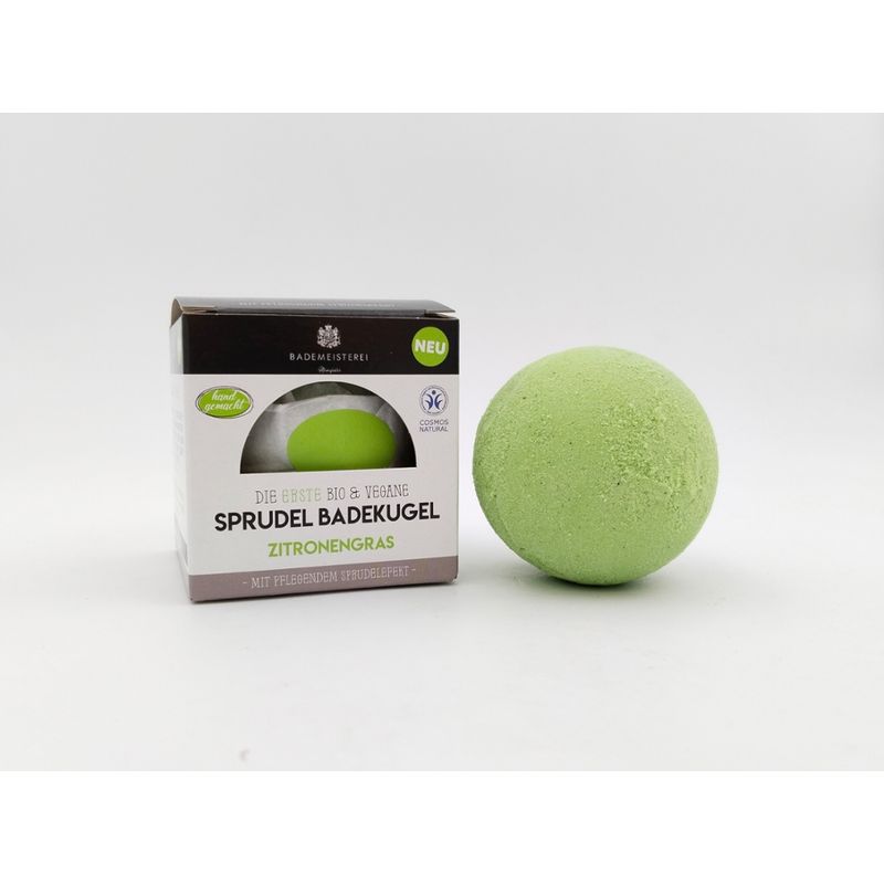 Bademeisterei Bademeisterei Sprudel Badekugel "Zitronengras" Naturkosmetik - 1 Stk - Produktbild